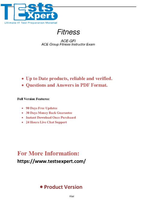 Effective Study Guide for ACE Group Fitness Instructor Exam - Up to