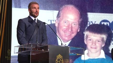 David Beckham remembers Sir Bobby Charlton at Ballon D’Or ceremony ...