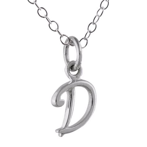 Fashionjunkie4life Sterling Silver Tiny Initial Letter D Charm