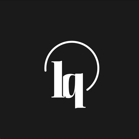 Lq Logo Initials Monogram With Circular Lines Minimalist And Clean