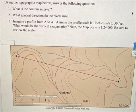 Solved Using The Topographic Map Below Answer T Solutioninn