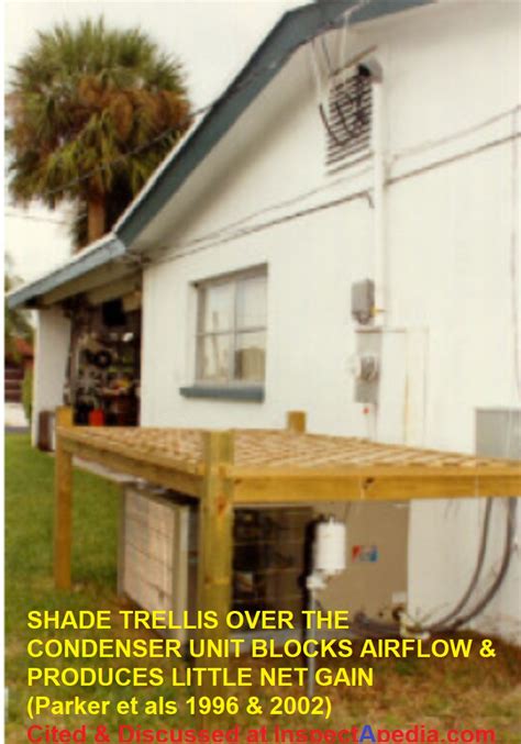 Should You Shade The Condenser Unit Shade Roof Or Shrubbery Effect On