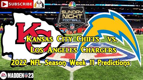 Kansas City Chiefs Vs Los Angeles Chargers 2022 Nfl Season Week 11