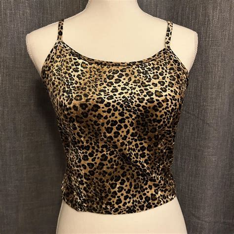 Sexy And Fun Velvet Leopard Cheetah Print Tank Top Depop