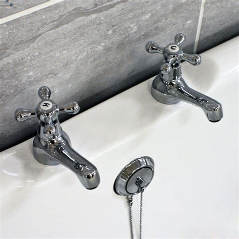 Sage Traditional Period Victorian Style Cross Head Bath Taps Chrome Finish Compare The Bathroom