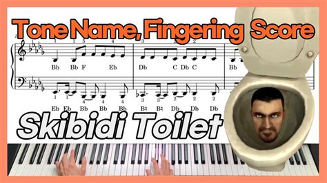 Sheet Skibidi Toilet Piano Cover Easy Tutorial Tone Name And