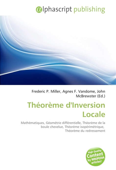 Théorème d Inversion Locale Mathématiques Géométrie différentielle