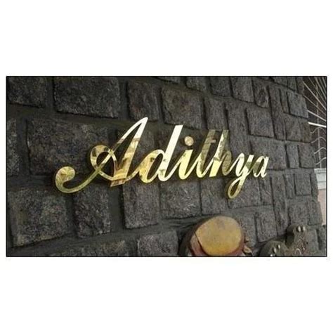 Golden Good Quality Acrylic Modern Gold Name Plates Name Plate Size ...