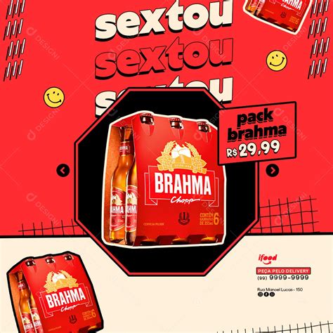 Sextou Pack Brahma Social Media Psd Editável [download] Designi