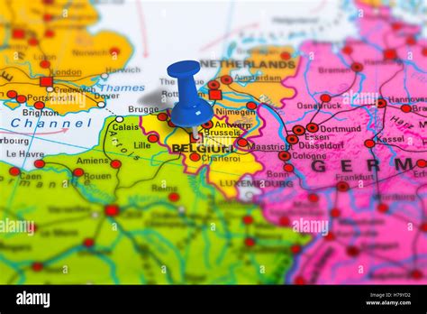 Brussels Belgium map Stock Photo - Alamy