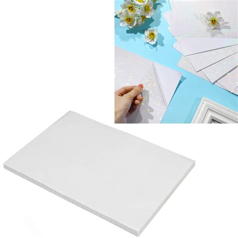 Laminate Sheets, Bright Luster 50 Sheets Holographic Laminate Sheets A4 ...