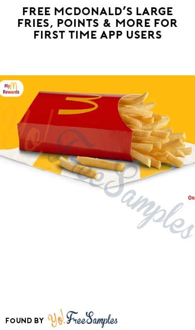 FREE McDonald’s Large Fries, Hash Browns, Points & More for First Time ...