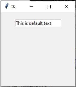 Set Default Text For A Tkinter Entry Widget In Python CodeSpeedy