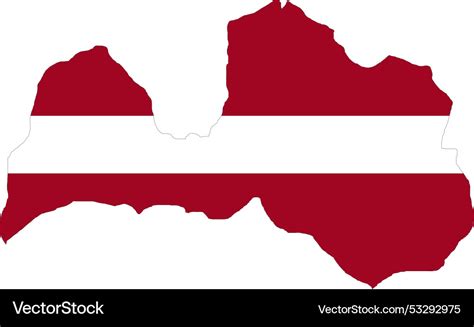 Latvia flag in map Royalty Free Vector Image - VectorStock