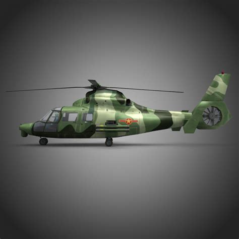 3d Harbin Z9 Attack Helicopter