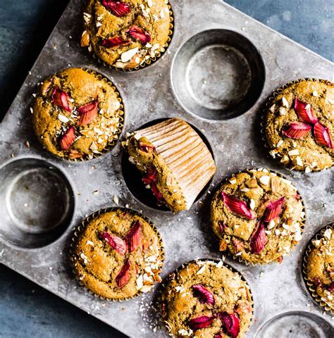 Easy Rhubarb Muffins Made With Almond Flour Cranberry Muffins Peach