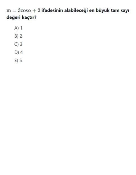 Matematik Trigonometri Sorusu Eodev