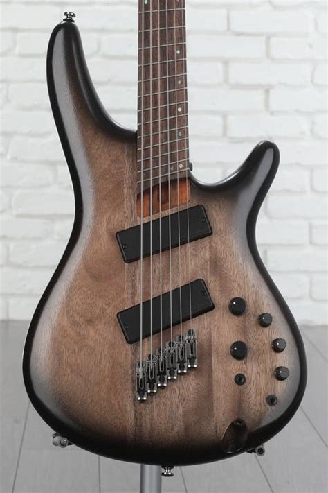 Ibanez Bass Workshop Src6ms 6 String Multi Scale Bass Guitar Black Stained Burst Low Gloss