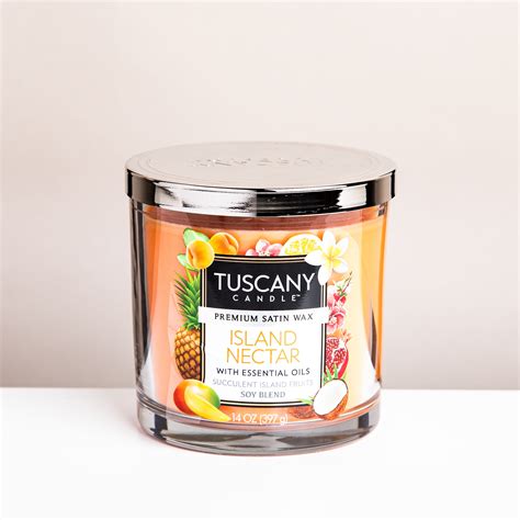 Empire Tuscany Island Nectar 3 Wick Glass Jar Candle Kitchen Stuff Plus