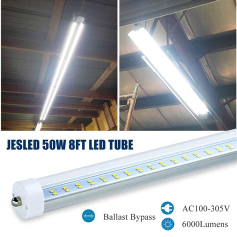 JESLED 8ft LED Light Bulbs Single Pin Fa8 Base T8 T10 T12 8 Ft LED