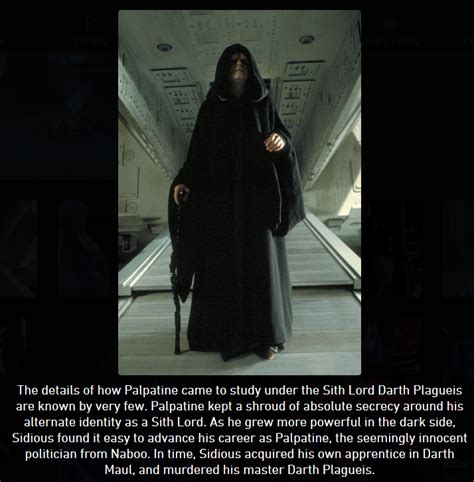 star wars - How do we know that Darth Plagueis was Sidious' master ...