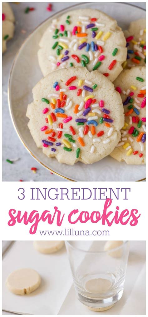 3 Ingredient Sugar Cookie Recipe {so Easy } Lil Luna