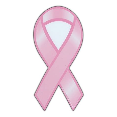 Magnetic Bumper Sticker Breast Cancer Pink Ribbon Shaped Awareness Magnet 375 X 8