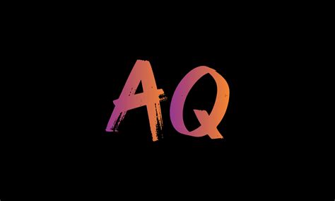 Initial Letter Aq Logo Aq Brush Stock Letter Logo Design Free Vector