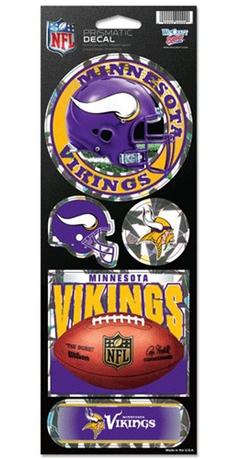 Minnesota Vikings Stickers Prismatic - Caseys Distributing