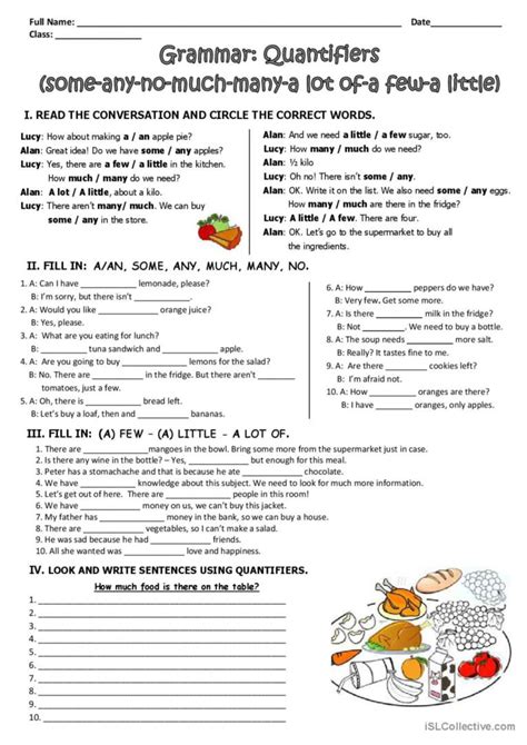 Grade 6 Grammar Lesson 16 Quantifiers English Grammar Worksheets Nbkomputer