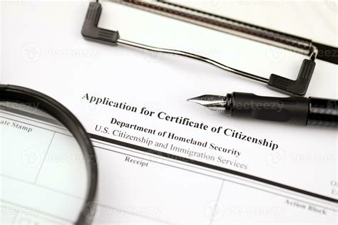 N Application For Certificate Of Citizenship Blank Form On A