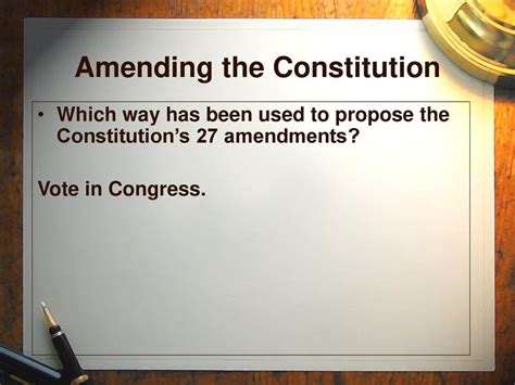 Amending The Constitution Ppt Download