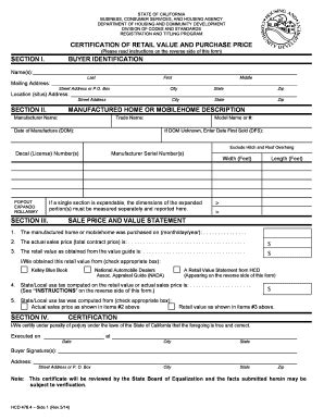 Fillable Online Hcd Ca Standards Purchase Price Form Fax Email Print