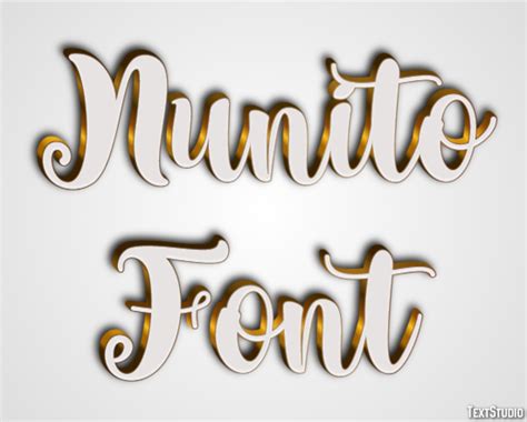 Nunito Font Text Effect And Logo Design Font