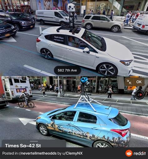 Google Maps Street View car has hilarious encounter with rival Apple ...