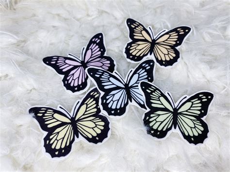 Pastel Butterfly Stickers Waterproof Etsy