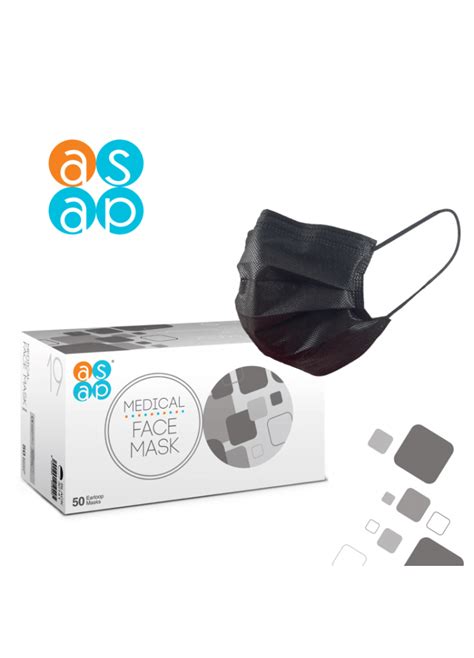 Black Type Iir Medical Face Masks Barrier Healthcare