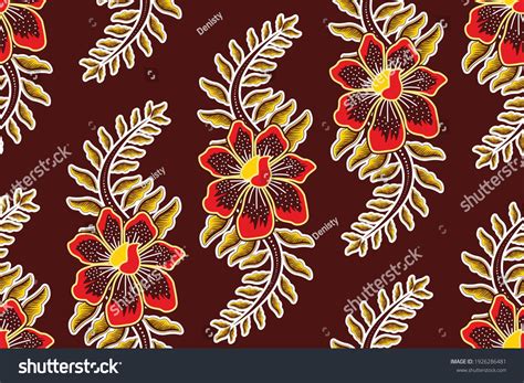 Flower Lukisan Corak Batik Bunga Simple Colorful Trendy Batik Motif