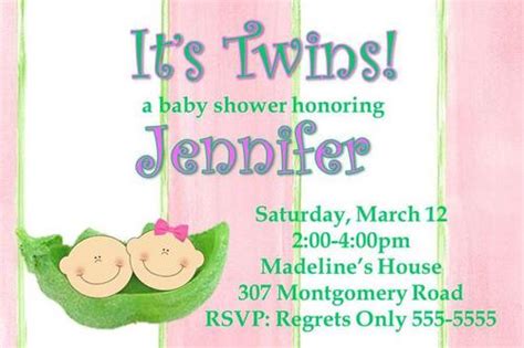 How To Create Unique Baby Shower Invitations For Twins Beeshower