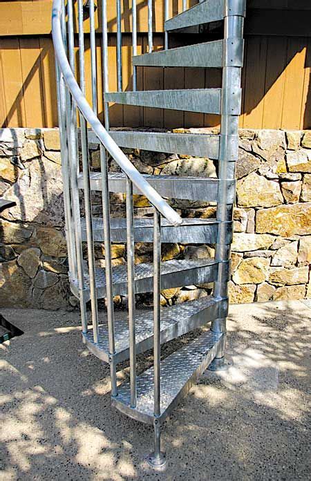 Galvanized Spiral Stairs Exterior Galvanized Spiral Stair Kits For