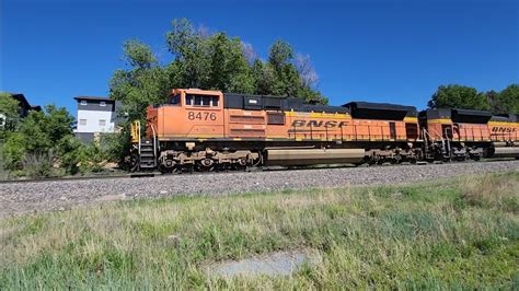 BNSF 8476 Leads A SB Loaded XCLX Coal Train With All SD70ACe S With 2