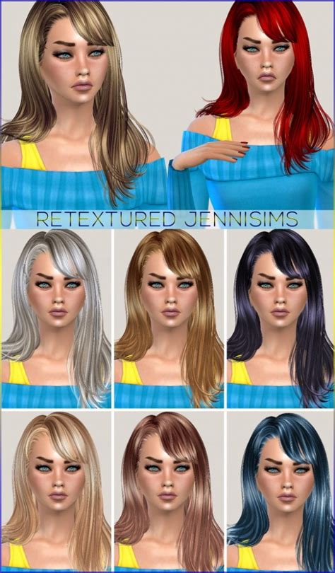 Jenni Sims Newsea Hairs Lovers Overflow Retextured • Sims 4 Downloads