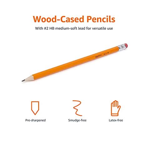 Amazon Basics Woodcased 2 Pencils Pre Sharpened Hb Lead Box Of 150 Bulk Box Teacher T