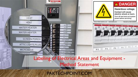 Labeling Of Electrical Areas And Equipment Method Statement