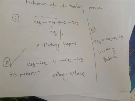 Section B 09. Give the structure & IUPAC name of metamers of 2 ...