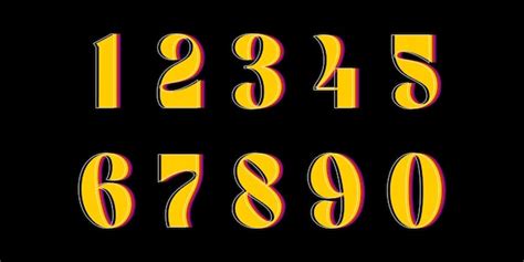 Premium Vector Number Font Font Of Numbers In Classical Style With