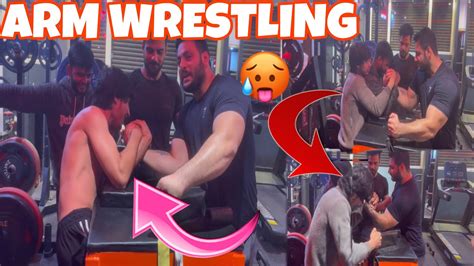 Challenge😳arm Wrestling 🤼insane Chest Workout With Powerlifter💪 Youtube