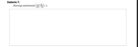 Rozwiaz Nierownosc Z Wartoscia Bezwzgledna Zadanie W Zalaczniku