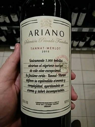 Ariano Hermanos Selecci N Privada Familiar Tannat Merlot Vivino Us