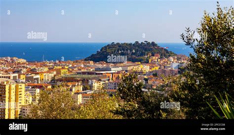 Nice France August Nice Metropolitan View With Colline Du